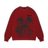 Purple Brand Sweatshirt Loose Crew Neck Sweater