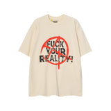 Gallery Dept T Shirts Gallery Dept Graffiti Printing Letter Los Angeles Loose Street Short Sleeve T-shirt