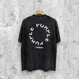 Purple Brand Distressed T Shirts Short Sleeve