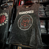 Pearl Jam T Shirts Doors Ramones Rock Washed Vintage Tank Top Cotton Sleeveless T-Shirt(Part2)