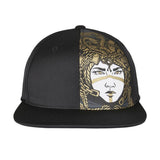 Trendy flat brimmed hat ancient greek mythology medusa