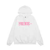 Vlone Hoodie autumn and winter pink big V letter pullover
