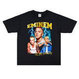 Rock Star T Shirt Rap Eminem Short-Sleeved T-shirt Loose Printed Street Men and Women