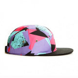 Trendy flat brimmed hat colorful adjustable sun hat