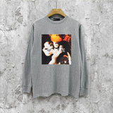 Purple Brand Long Sleeve T-Shirt Fashion Loose Long Sleeve Top