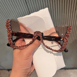 Trendy punk glasses butterfly retro uv protection