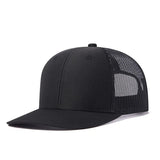 Trendy flat brimmed hat summer mesh breathable