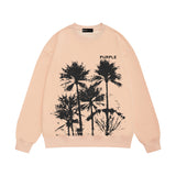 Purple Brand Sweatshirt Loose Crew Neck Sweater