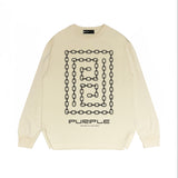 Purple Brand Long Sleeve T-Shirt Fashion Loose Long Sleeve Top