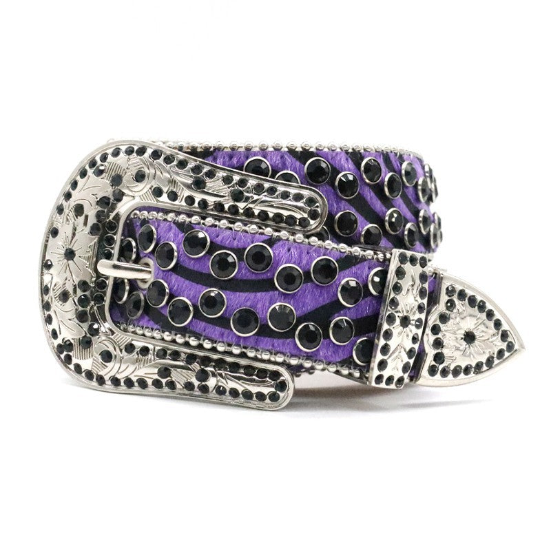 Hip-hop punk rhinestone belt punk style
