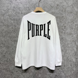 Purple Brand Long Sleeve T-Shirt Fashion Loose Long Sleeve Top