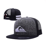 Trendy flat brimmed hat men's and women's adjustable mesh hat