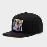 Trendy flat brimmed hat hip hop character avatar