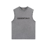 Fog Essentials tank spring and summer FOG double line pressure glue letter washing water old vest