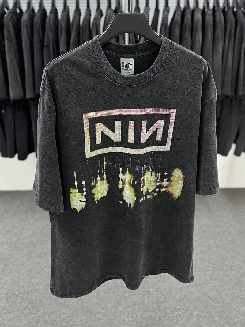 Men Vintage T-Shirts "Nine Inch Nails" Band Saint Michael T-Shirt