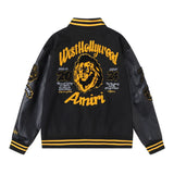 Amiri Jacket Autumn and Winter AMI Lion Towel Embroidery LOGO Baseball Uniform Men and Women