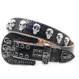 Hip-hop punk rhinestone belt skull accessories