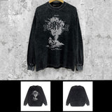 Purple Brand Distressed Long Sleeve Shirt Fashion Distressed Loose Long-sleeved Top