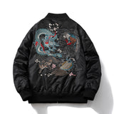 Mens Vintage Jackets Embroidered Jacket Air Force Flight Suit Baseball Suit