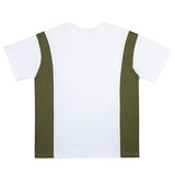 C.e t shirts patchwork color block round neck pullover short sleeve men and women