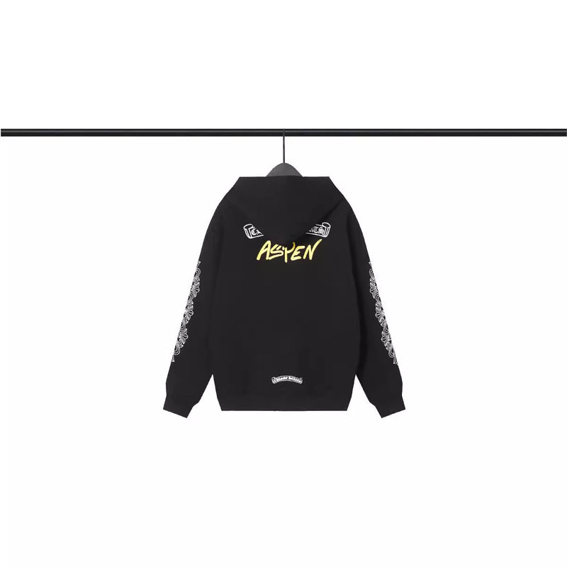 CHH Chrome Heart Hoodie Crowe hooded sweater loose casual cardigan hooded