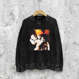 Purple Brand Distressed Sweatshirt Retro Vintage Crew Neck Sweater