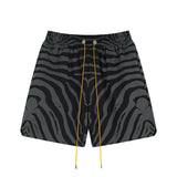 Rhude T Shirt Zebra Letter Embroidery Casual Short Sleeve Shirt, Shorts