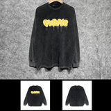 Purple Brand Distressed Long Sleeve Shirt Fashion Distressed Loose Long-sleeved Top