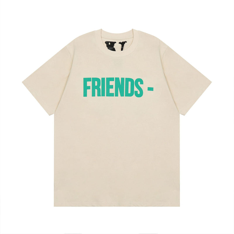 Vlone T Shirt Spring Summer Purple Big V Crew Neck