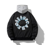 Men Vintage Jackets Stand-up Collar Embroidered Baseball Clothing Single-breasted Cotton Clothing