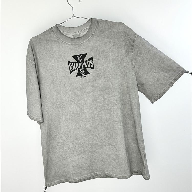 Mens Vintage T-Shirts Saint West Coast Washing Old Short Sleeves
