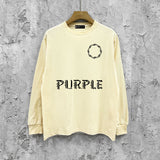 Purple Brand Long Sleeve T-Shirt Fashion Loose Long Sleeve Top