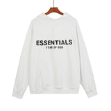 Fog Essentials Hoodie Autumn and Winter Double-Line Adhesive Chest Letter Terry Hooded Sweater