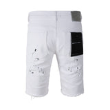 Purple Brand Denim Shorts High Street White Paint Dot