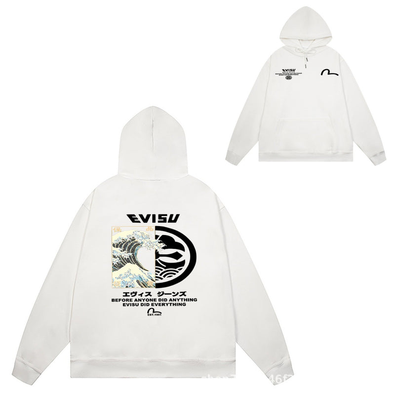 Evisu Hoodie print men and women