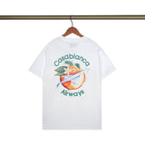 Casablanca T Shirts Spring/Summer Print Loose Cotton Short Sleeve T-Shirt