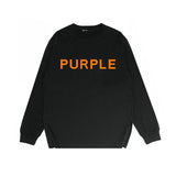 Purple Brand Long Sleeve T-Shirt Fashion Loose Long Sleeve Top