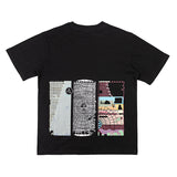 C.e t shirts creative geometric pattern round neck pullover short sleeve for men and women