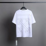 Ow T Shirts Three-Dimensional Sketch Arrow Men and Women