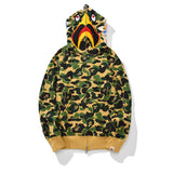 Bathing Ape Hoodie Joint S24 Falcon Full Zip Camouflage Loose Hooded Sweater