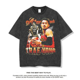 Nba T Shirt Trae Shirt Printed Short-Sleeved T-shirt Washed Old