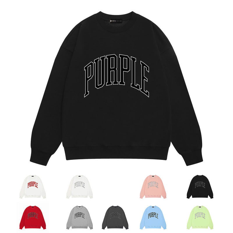 Purple Brand Sweatshirt Loose Crew Neck Sweater