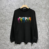 Purple Brand Long Sleeve T-Shirt Fashion Loose Long Sleeve Top