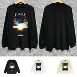 Purple Brand Long Sleeve T-Shirt Fashion Loose Long Sleeve Top