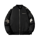 Mens Vintage Jackets Padded Jacket Autumn and Winter Thickened Baseball Jacket Cotton Jacket