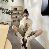 Men Vintage T-Shirts Vintage Anime Hooded Sweater Vintage Loose Casual Hoodie