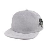 Trendy flat brimmed hat corduroy heattech