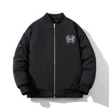 Mens Vintage Jackets Padded Jacket Embroidered Baseball Jacket Padded Jacket