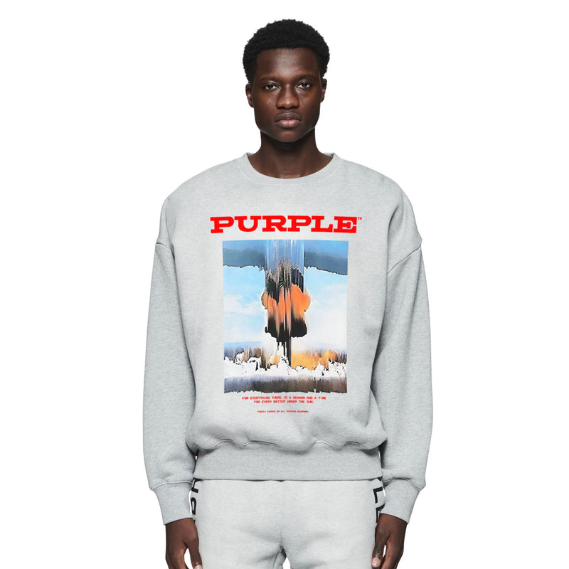Purple Brand Sweatshirt Loose Crew Neck Sweater