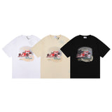 Rhude T Shirt Micro Label Letter F1 Racing Printed Short Sleeve T-Shirt Loose Half Sleeve Shirt